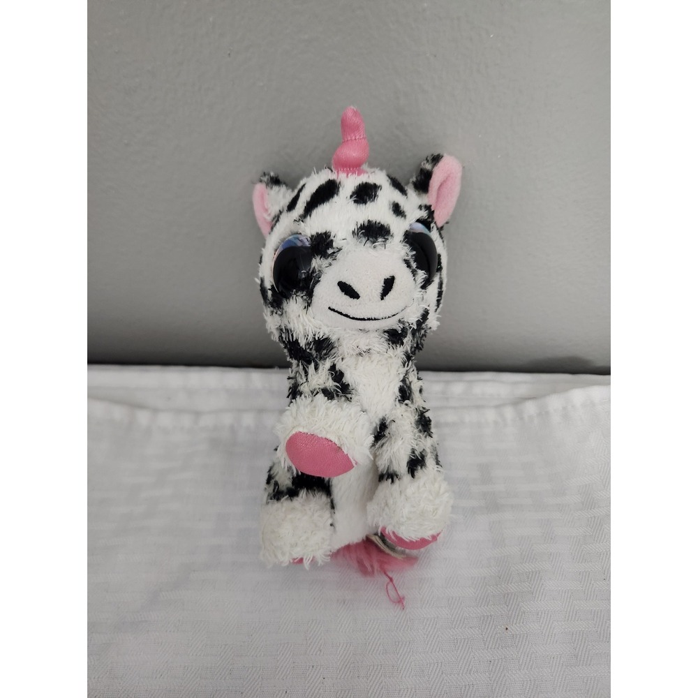 Lumo Stars Tactic Games Black White Spotted Unicorn Plush Pink Horn 2018 Stuffed